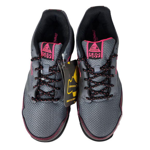 New Balance 589v1 Work Shoe Women 9.5 Gray Pink Composite Toe Slip Resist Hazard - Picture 8 of 16